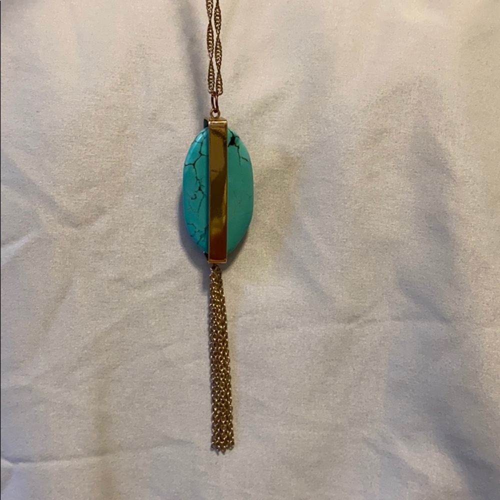 Beautiful long turquoise necklace